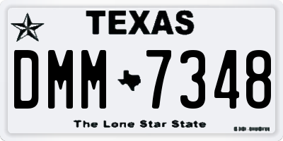 TX license plate DMM7348