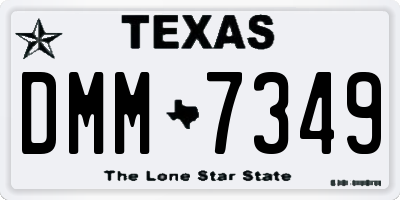 TX license plate DMM7349