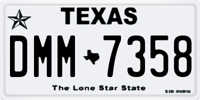 TX license plate DMM7358