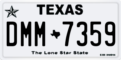 TX license plate DMM7359