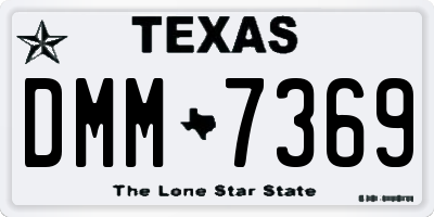 TX license plate DMM7369