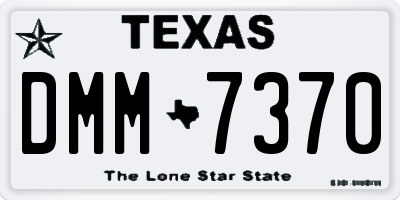 TX license plate DMM7370