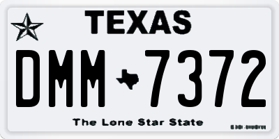 TX license plate DMM7372