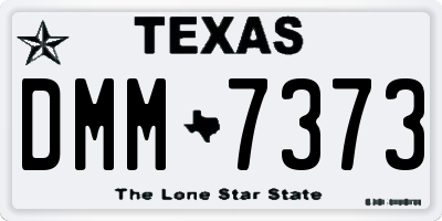 TX license plate DMM7373