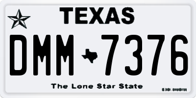 TX license plate DMM7376