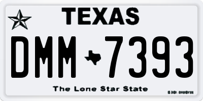 TX license plate DMM7393