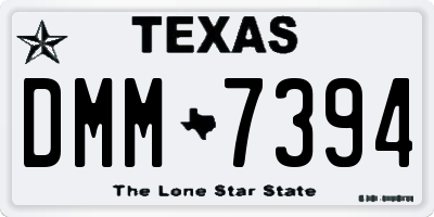 TX license plate DMM7394