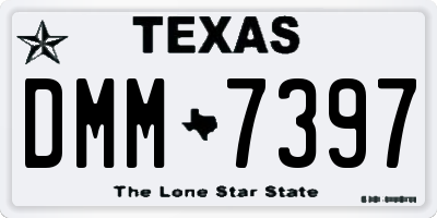 TX license plate DMM7397