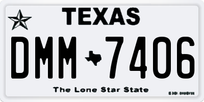 TX license plate DMM7406