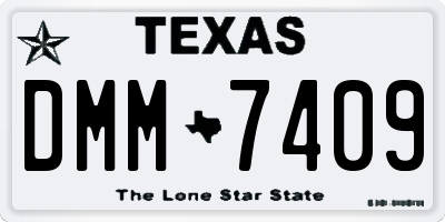 TX license plate DMM7409