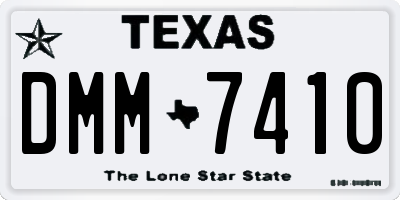 TX license plate DMM7410