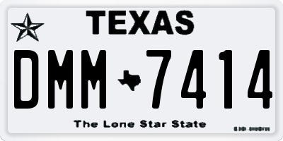 TX license plate DMM7414