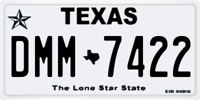 TX license plate DMM7422