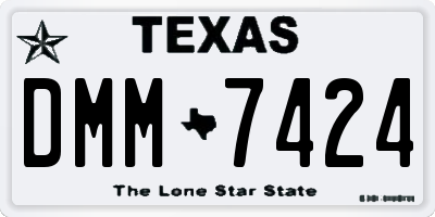 TX license plate DMM7424