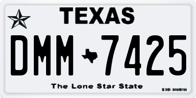 TX license plate DMM7425