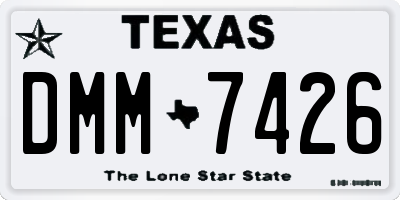 TX license plate DMM7426
