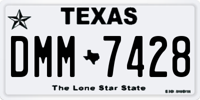 TX license plate DMM7428