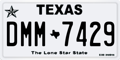 TX license plate DMM7429