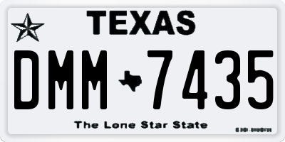 TX license plate DMM7435