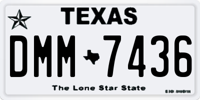 TX license plate DMM7436