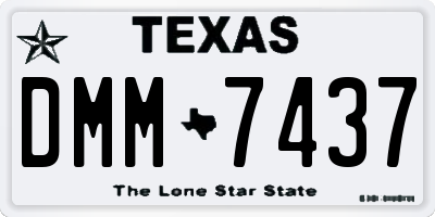 TX license plate DMM7437