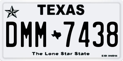 TX license plate DMM7438