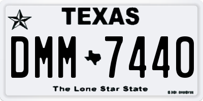 TX license plate DMM7440