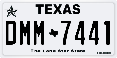TX license plate DMM7441