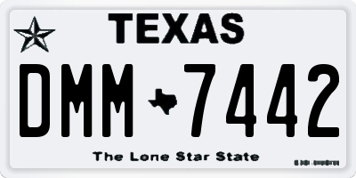 TX license plate DMM7442