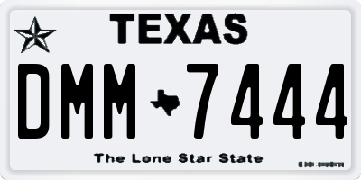 TX license plate DMM7444