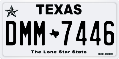 TX license plate DMM7446