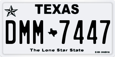 TX license plate DMM7447