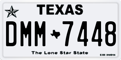 TX license plate DMM7448