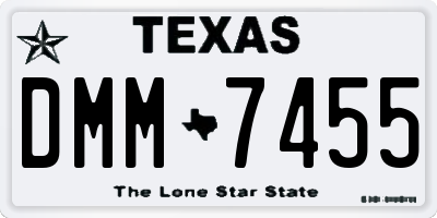 TX license plate DMM7455