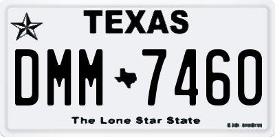 TX license plate DMM7460