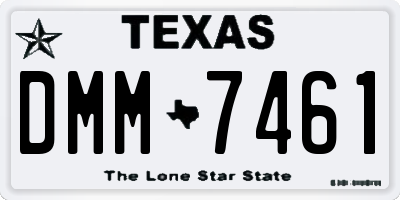 TX license plate DMM7461