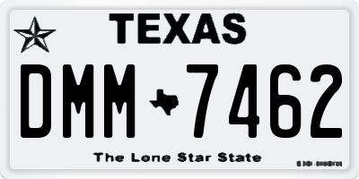 TX license plate DMM7462