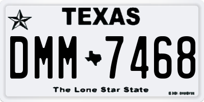 TX license plate DMM7468