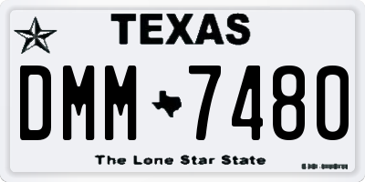 TX license plate DMM7480