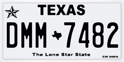 TX license plate DMM7482