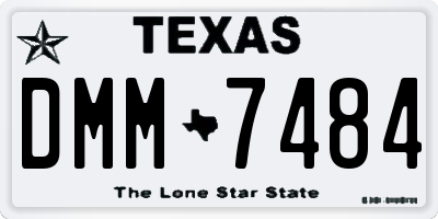 TX license plate DMM7484