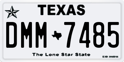 TX license plate DMM7485