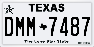 TX license plate DMM7487