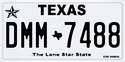 TX license plate DMM7488