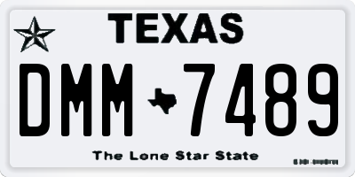 TX license plate DMM7489