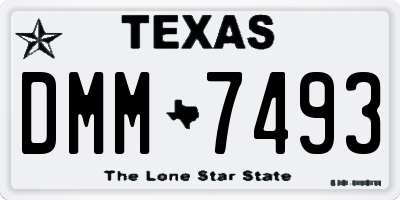 TX license plate DMM7493