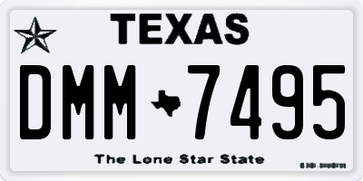 TX license plate DMM7495