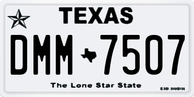 TX license plate DMM7507