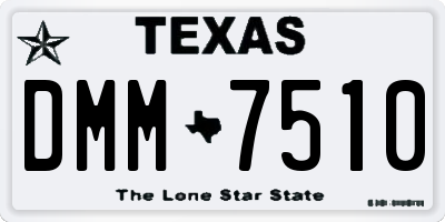 TX license plate DMM7510