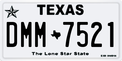 TX license plate DMM7521